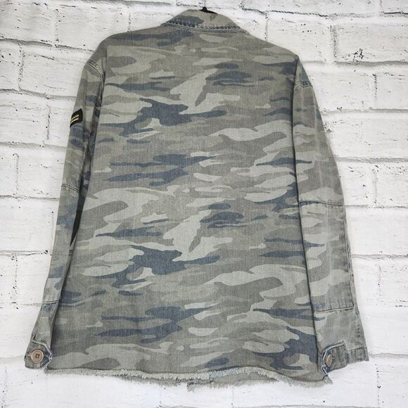 Treasure And Bond Women's Camouflage Cargo Jacket Size Small Pockets Military - Picture 2 of 13